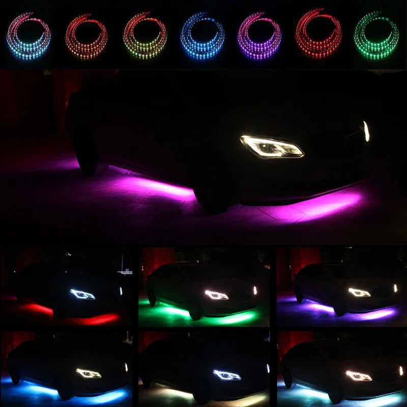 Kit Bande LED Néon Sous Carrosserie – 8 Couleurs d’Ambiance
