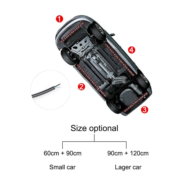 Kit Bande LED Néon Sous Carrosserie – 8 Couleurs d’Ambiance