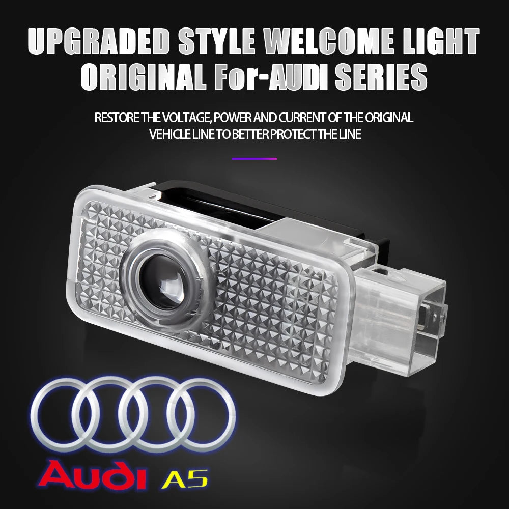 Projecteurs LED de Porte HD pour Audi A3, A4, A5, A6, Q3, Q5, Q7, S & RS