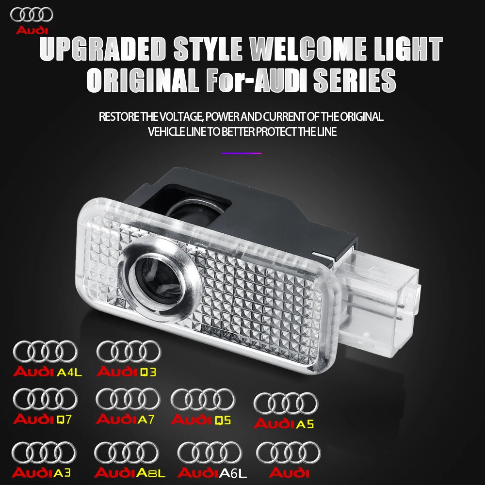 Projecteurs LED de Porte HD pour Audi A3, A4, A5, A6, Q3, Q5, Q7, S & RS