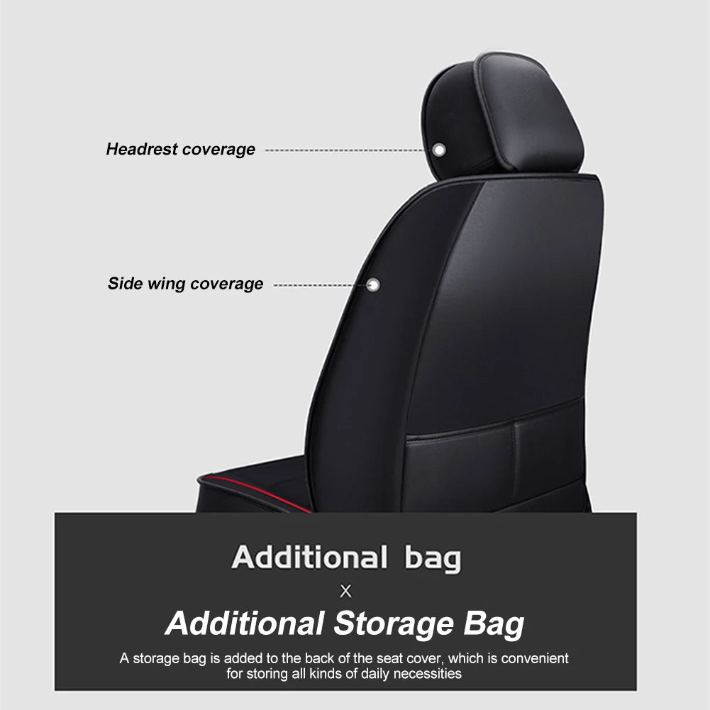 Housse Siège Auto Universelle en Cuir PU – Compatible Airbags Avant & Arrière