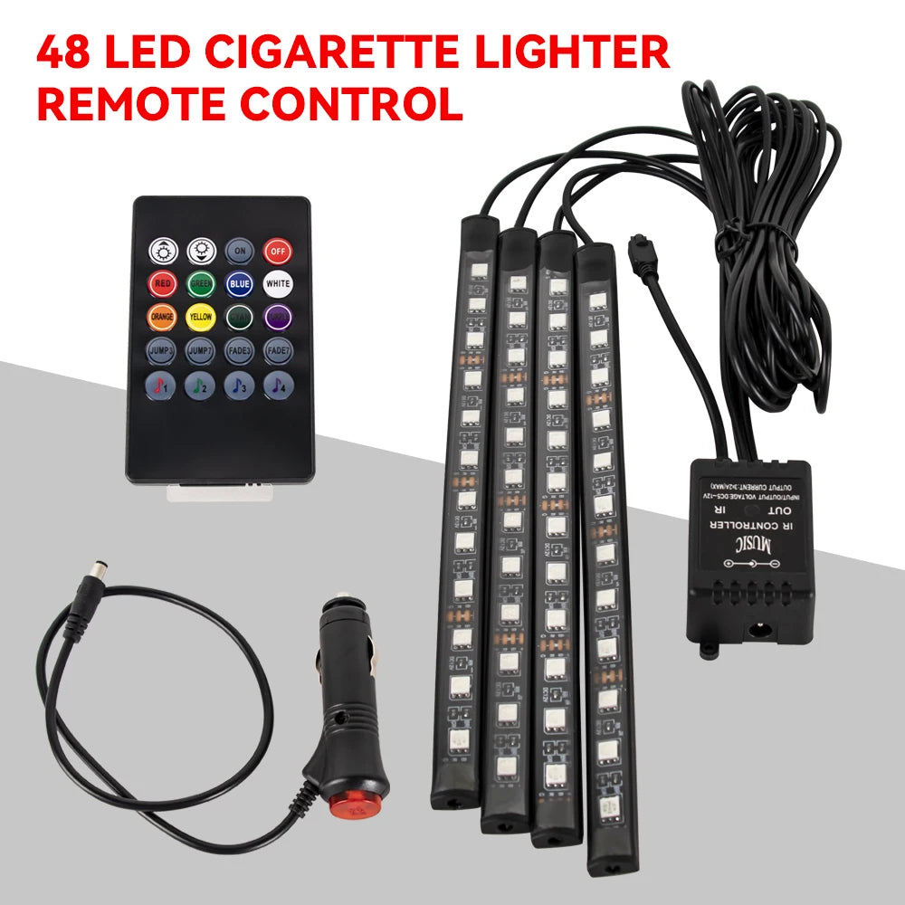 Lumières d’Ambiance LED Intérieures RGB – 36/48/72 LEDs, USB, Télécommande, Musique APP
