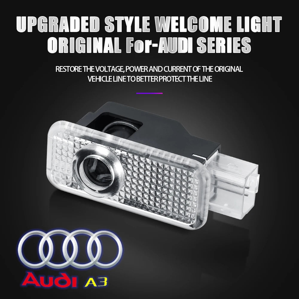 Projecteurs LED de Porte HD pour Audi A3, A4, A5, A6, Q3, Q5, Q7, S & RS