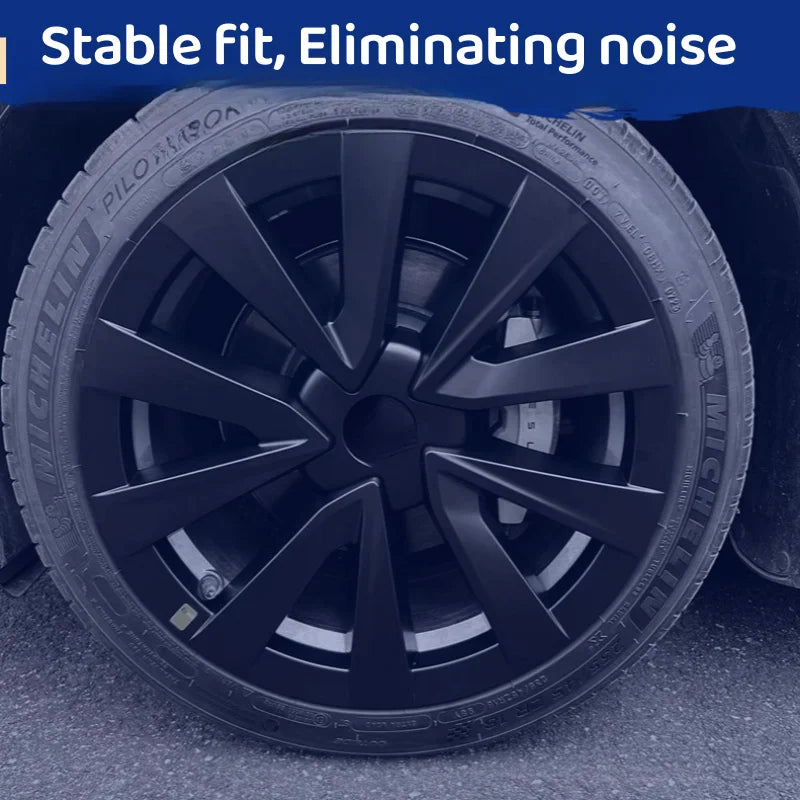 Lot de 4 enjoliveurs de roue de rechange pour Tesla Model 3 18 pouces