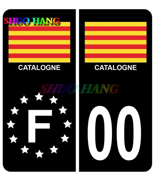 Autocollants Drapeaux Pays pour Plaques d’Immatriculation