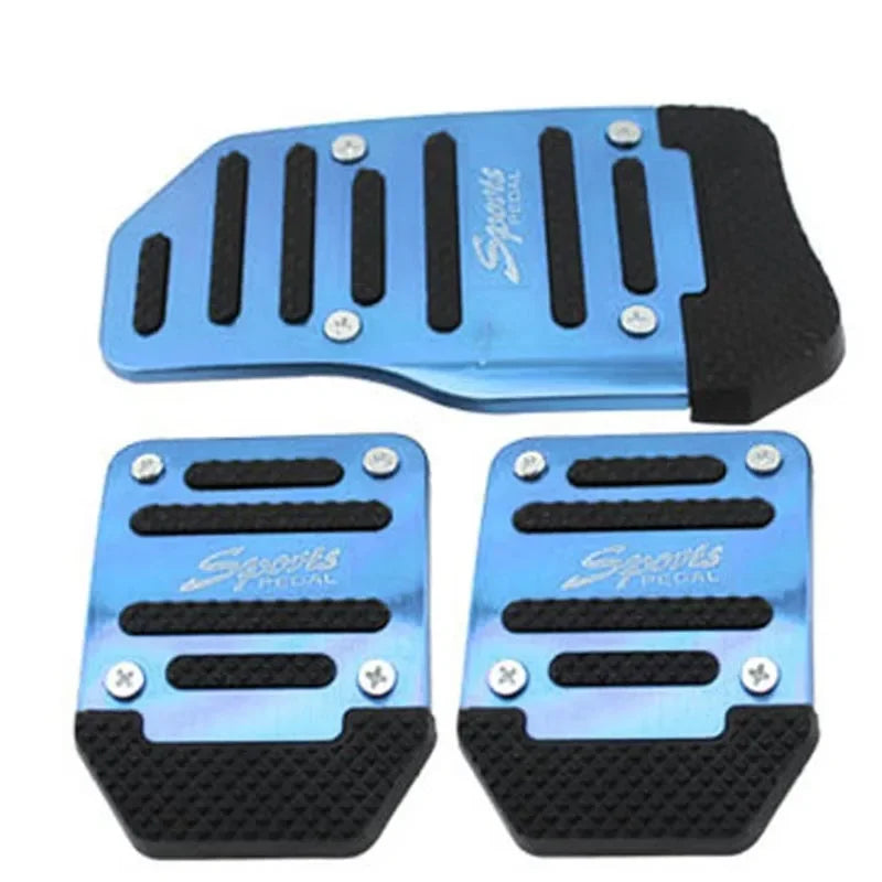 Lot 3 Caches Pédales Antidérapants Universels – Aluminium Racing