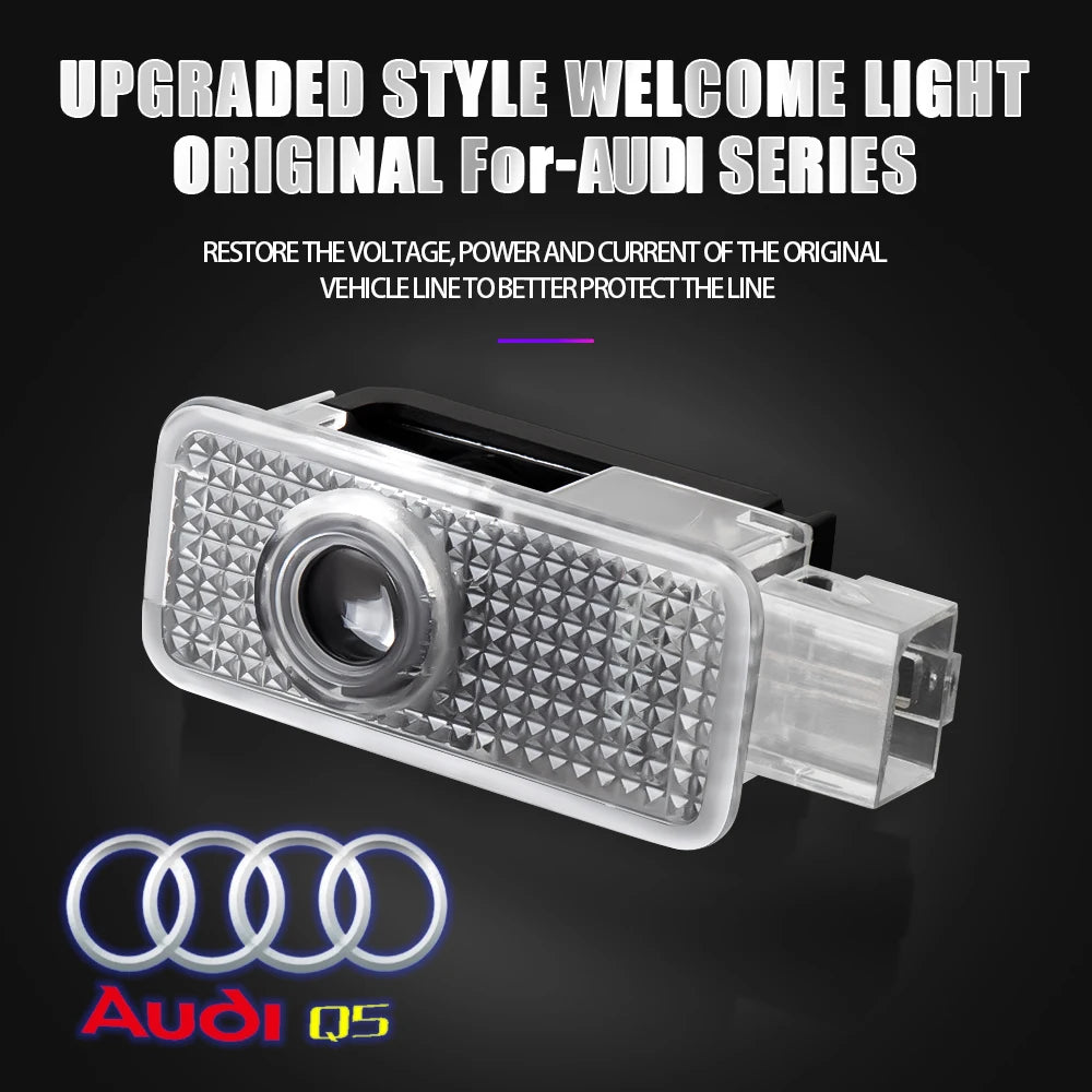 Projecteurs LED de Porte HD pour Audi A3, A4, A5, A6, Q3, Q5, Q7, S & RS
