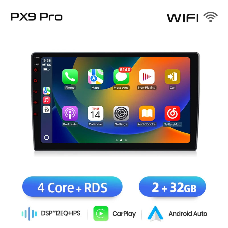 Autoradio AWESAFE PX9 CarPlay Sans Fil pour Peugeot 2008/208 (2012–2018) – GPS & FM