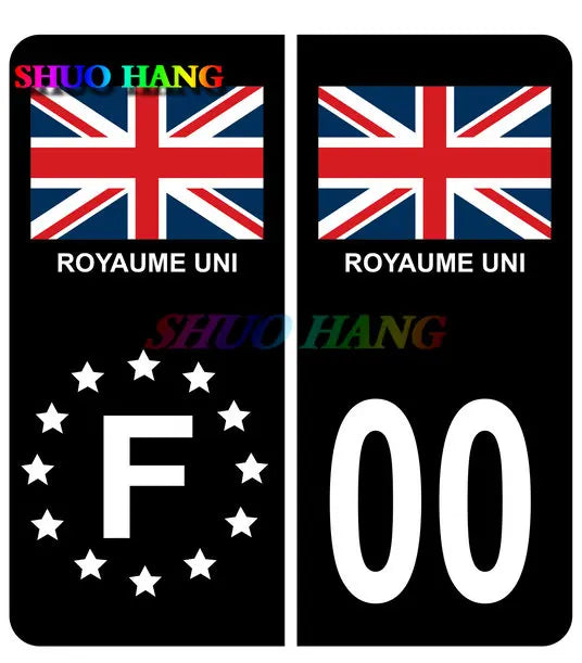 Autocollants Drapeaux Pays pour Plaques d’Immatriculation