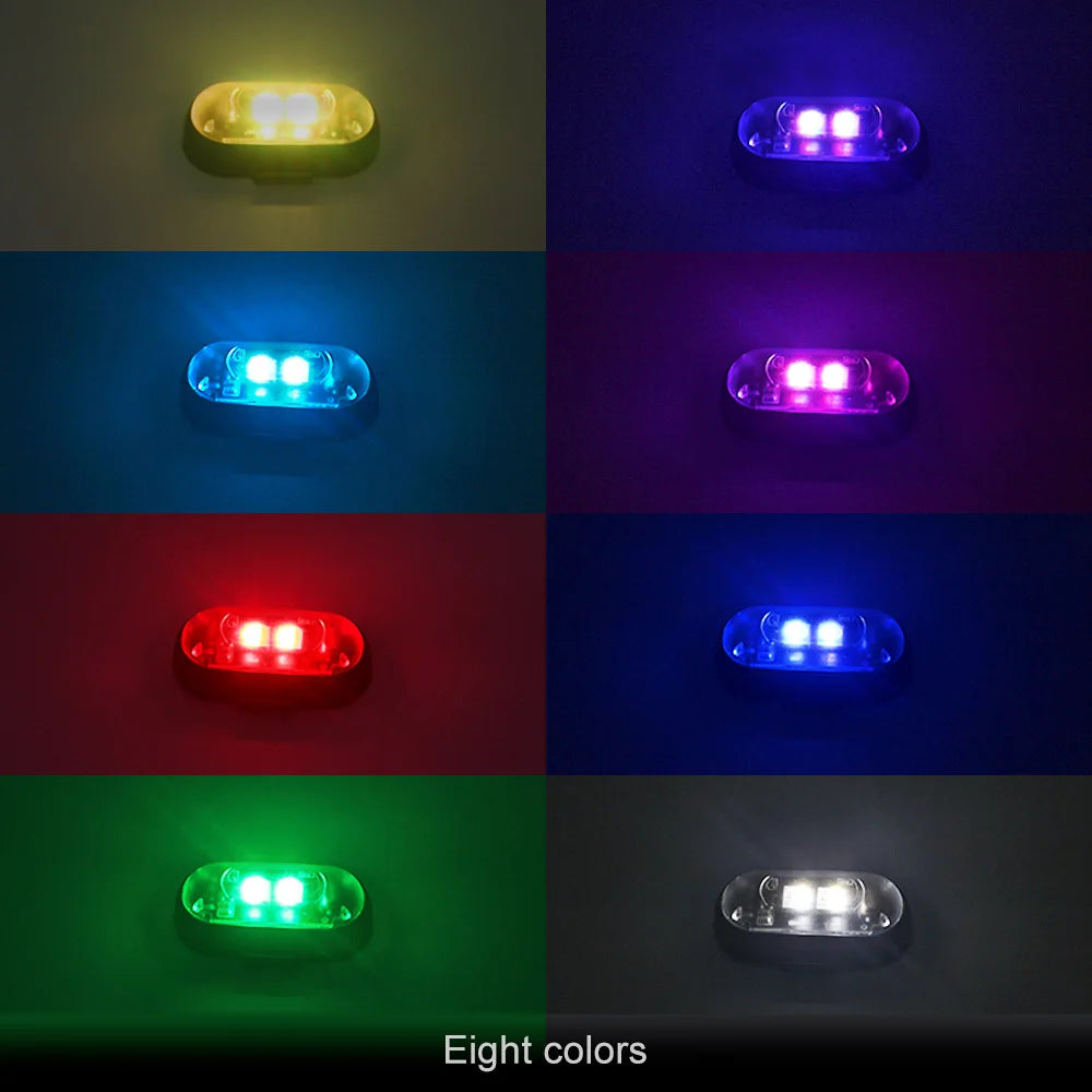 Lot 4/10 Feux LED Multifonctions Rechargeables avec Télécommande