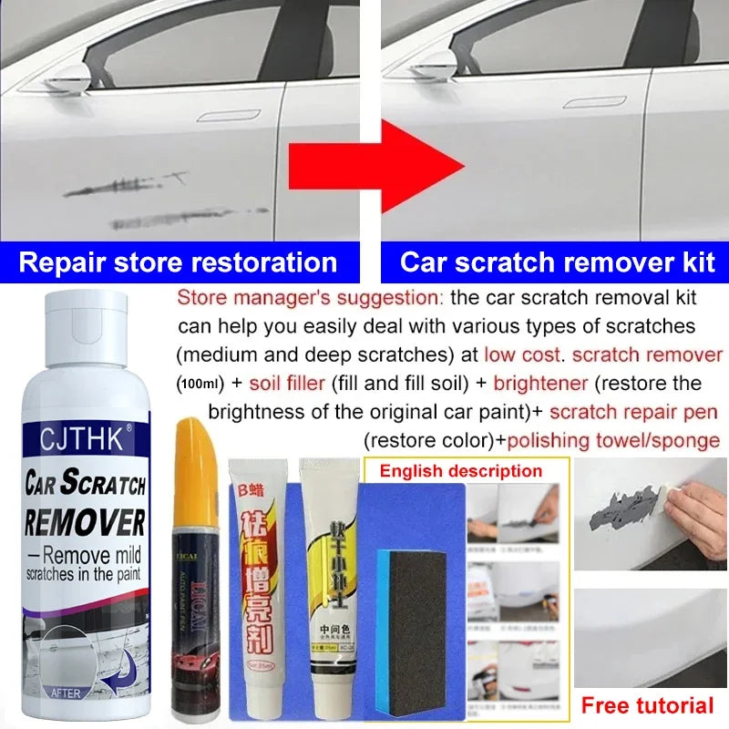 Spray élimine les rayures et la peinture de votre voiture