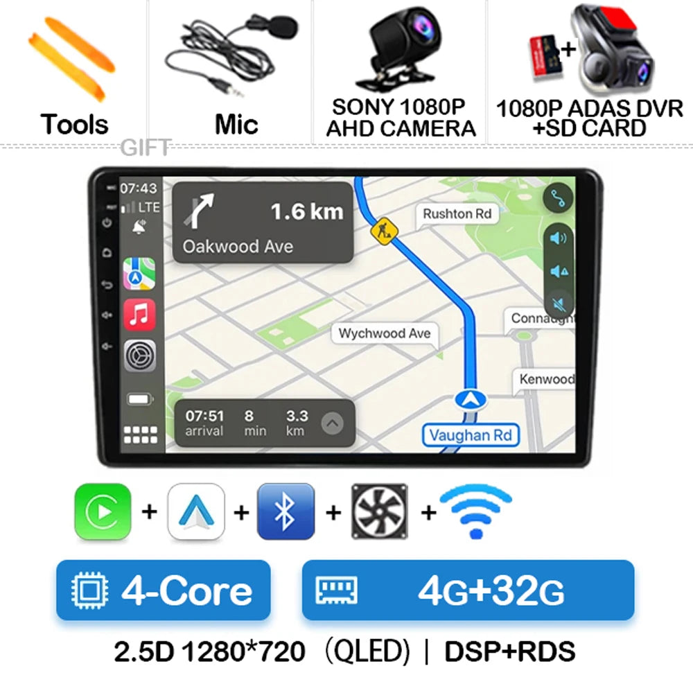 Autoradio Android 15 pour Peugeot 208(2013–2017)