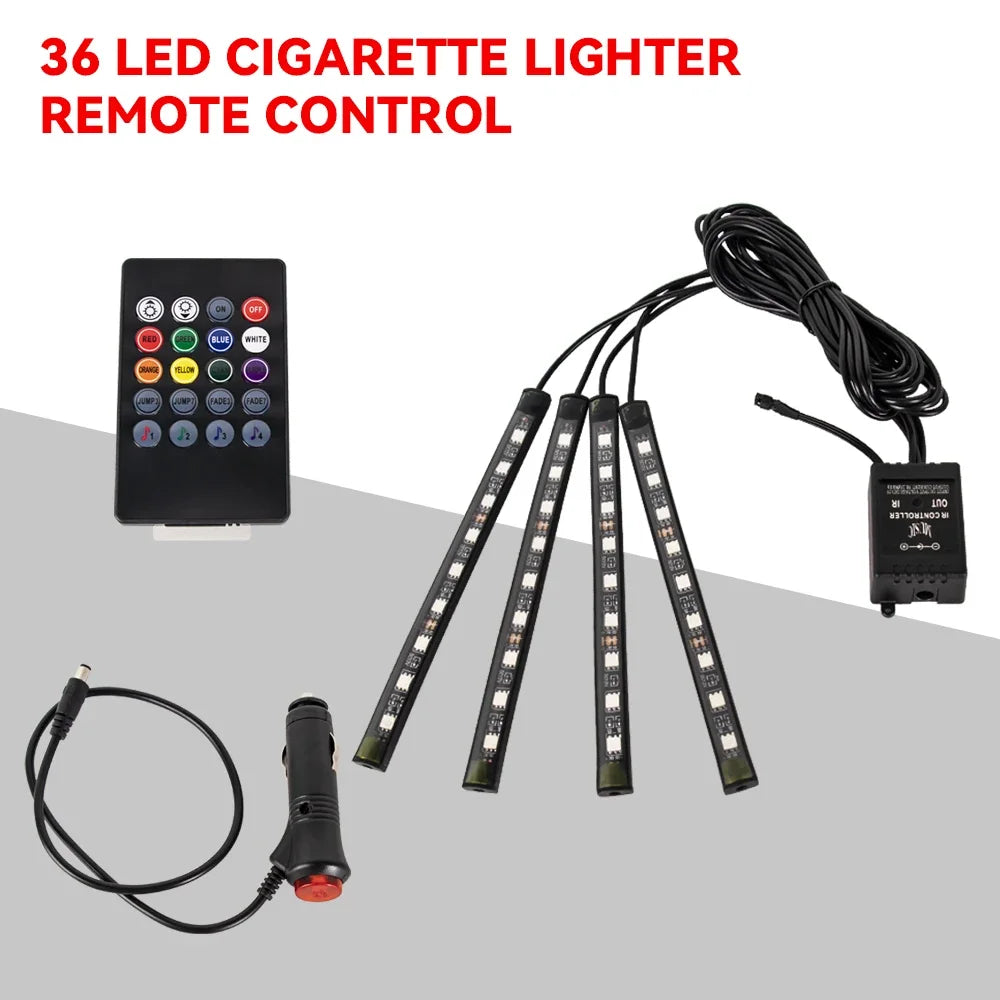 Lumières d’Ambiance LED Intérieures RGB – 36/48/72 LEDs, USB, Télécommande, Musique APP