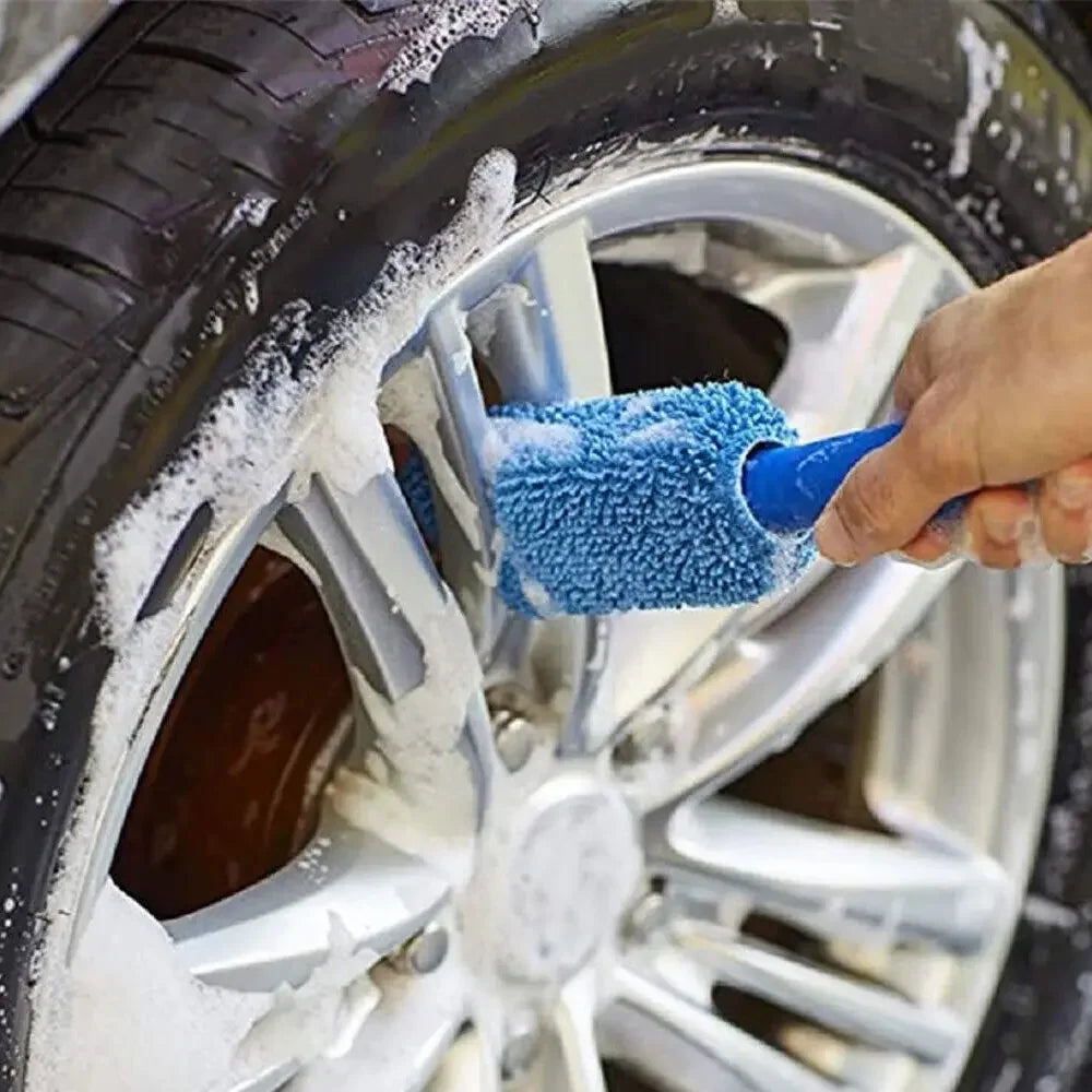 Brosse Nettoyage Pneus & Jantes – Outil Détail Auto pour Voiture, Moto, Vélo