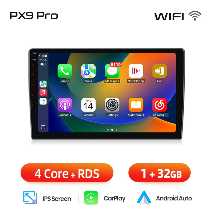 Autoradio AWESAFE PX9 CarPlay Sans Fil pour Peugeot 2008/208 (2012–2018) – GPS & FM
