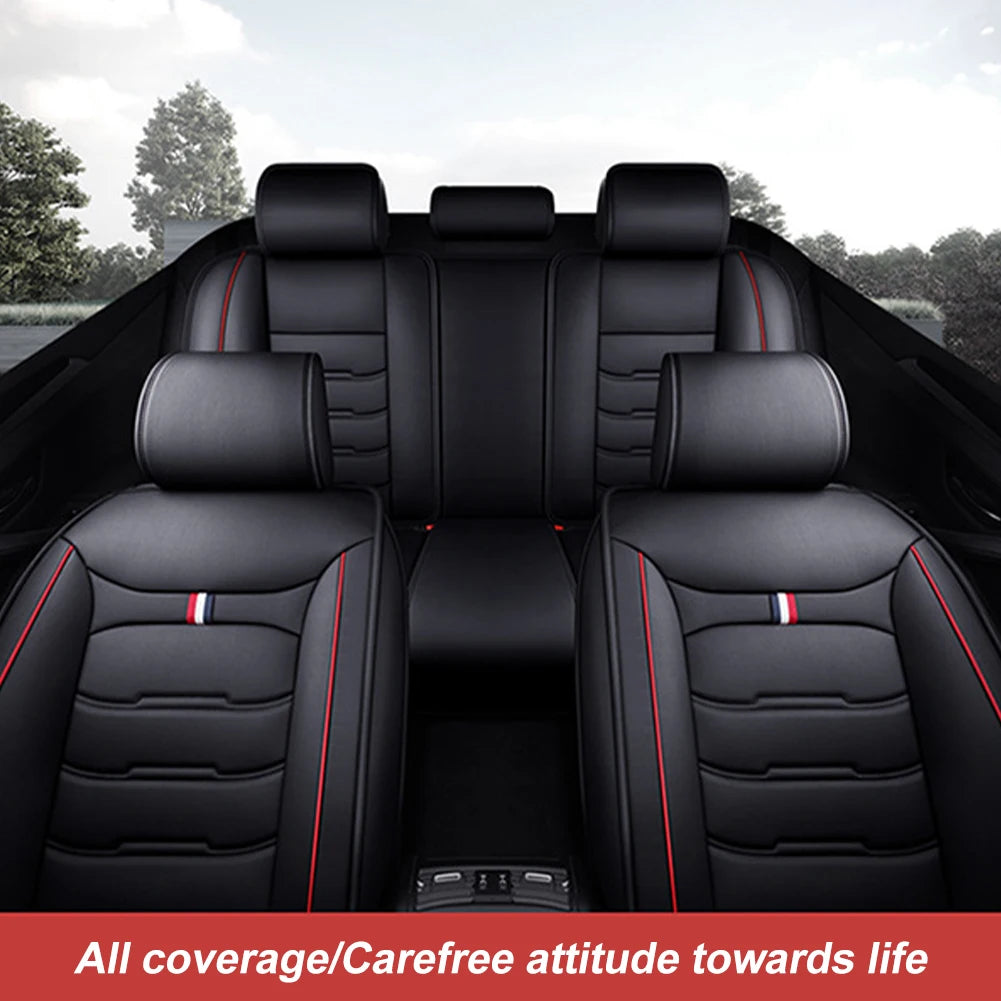 Housse Siège Auto Universelle en Cuir PU – Compatible Airbags Avant & Arrière