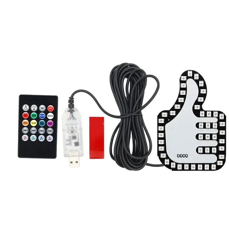 Finger Light For Car Gesture LED Car Middle Finger Back Window Car Sign LED Hand for Car