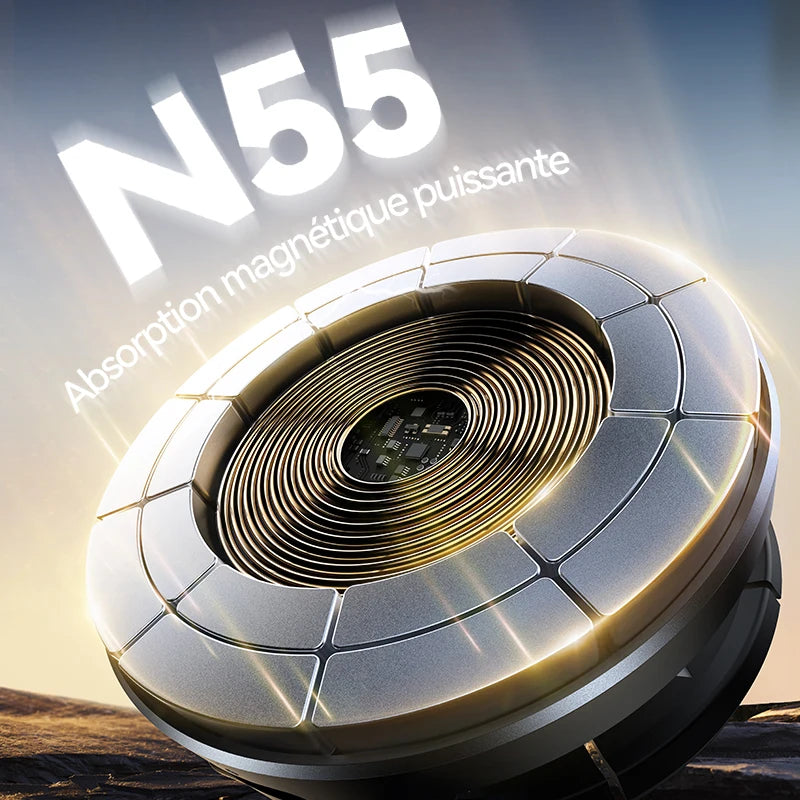Support Magnétique Auto Joyroom N55 – Chargeur Sans Fil 15W & Rotation 360°