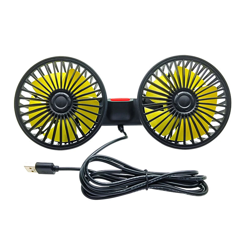 Ventilateur Auto 360° 3 Vitesses – Refroidisseur de Siège USB Réglable