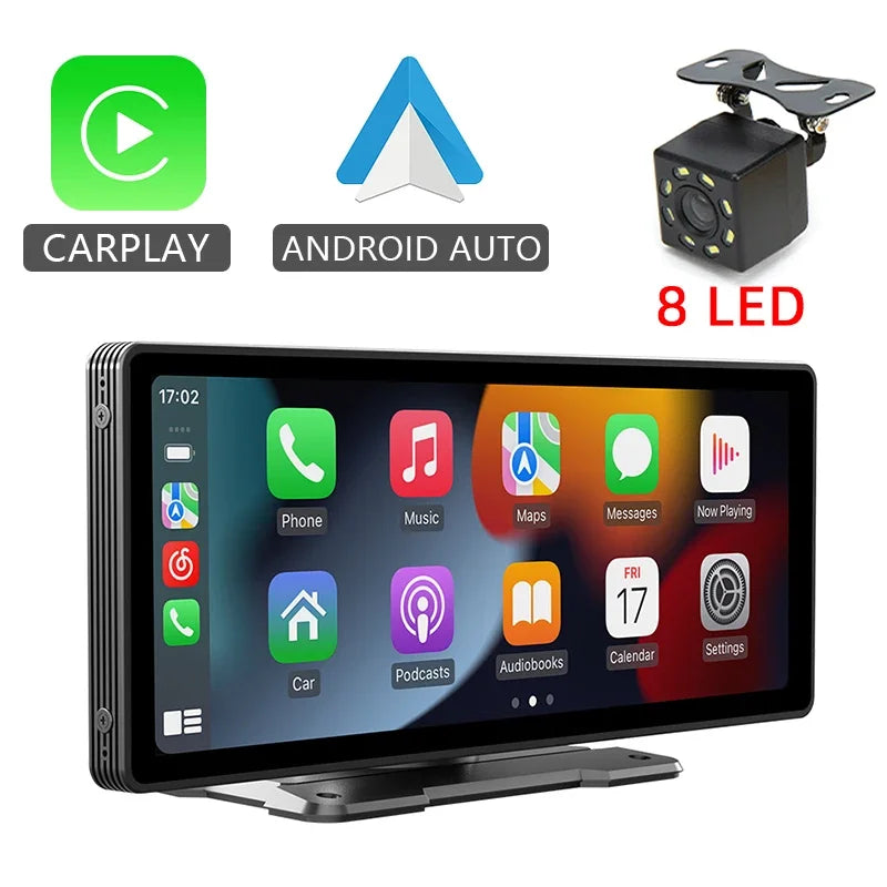 Autoradio Miroir 10,26" – CarPlay Sans Fil, Android Auto, Bluetooth, AUX, USB