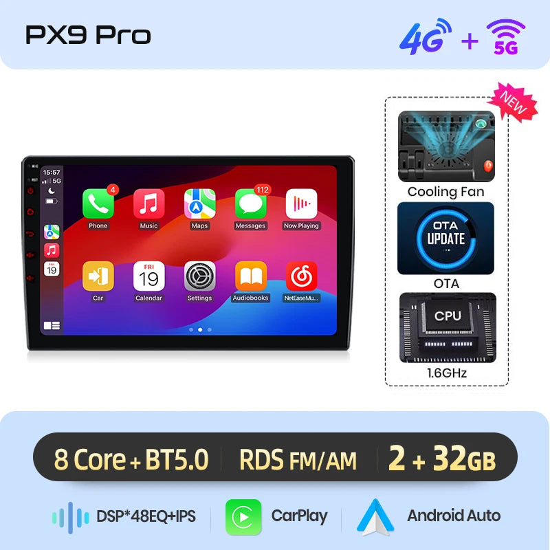 Autoradio AWESAFE PX9 CarPlay Sans Fil pour Peugeot 2008/208 (2012–2018) – GPS & FM