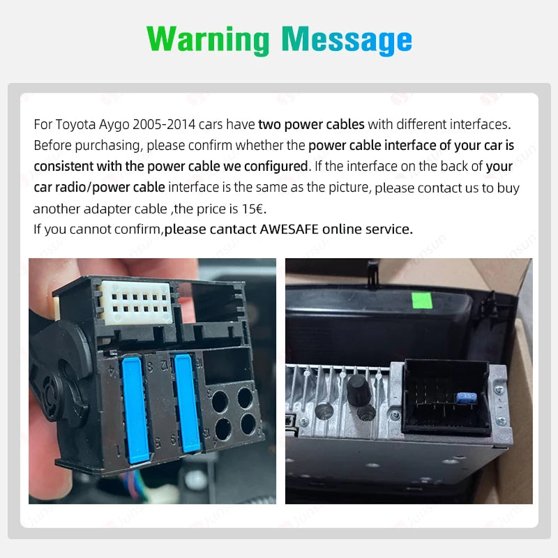 Autoradio AWESAFE Android pour Peugeot 107 / Citroën C1 / Toyota Aygo (2005–2014) – CarPlay Sans Fil & GPS