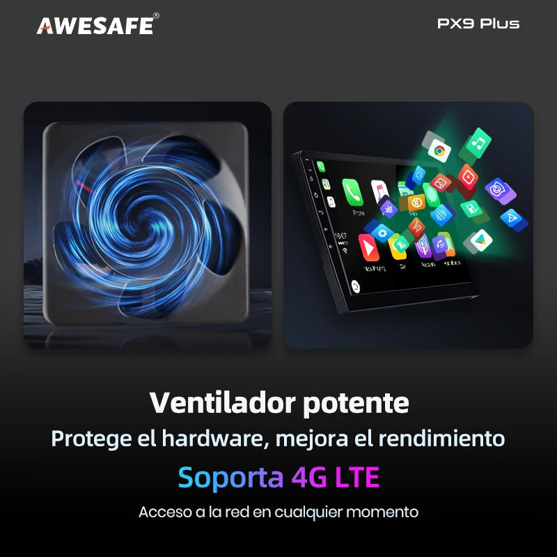 Autoradio AWESAFE Sans Fil CarPlay/Android Auto pour Renault Clio 4 (2012–2016)