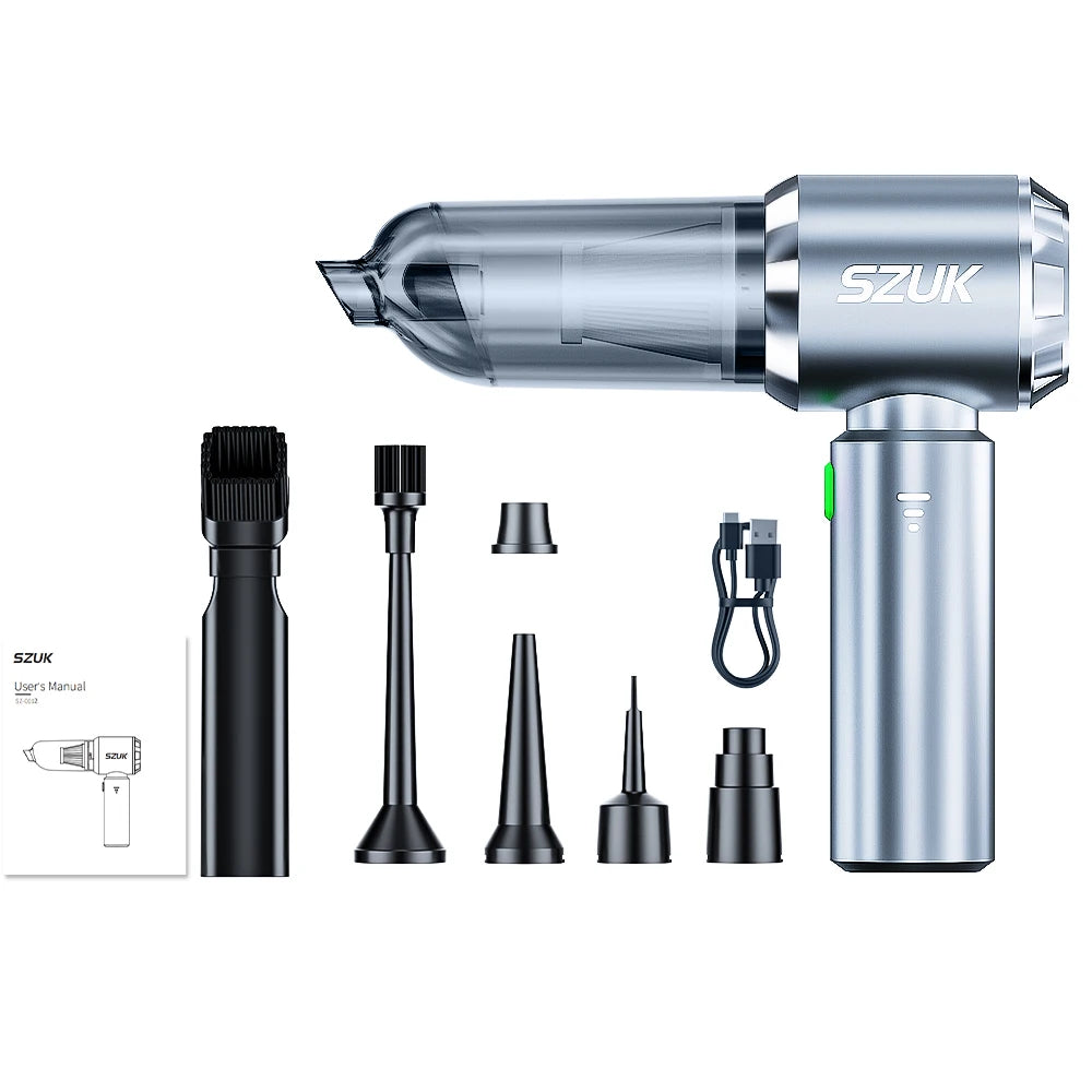 Aspirateur Portable Sans Fil SZUK 180 000 Pa – Puissant pour Auto & Maison