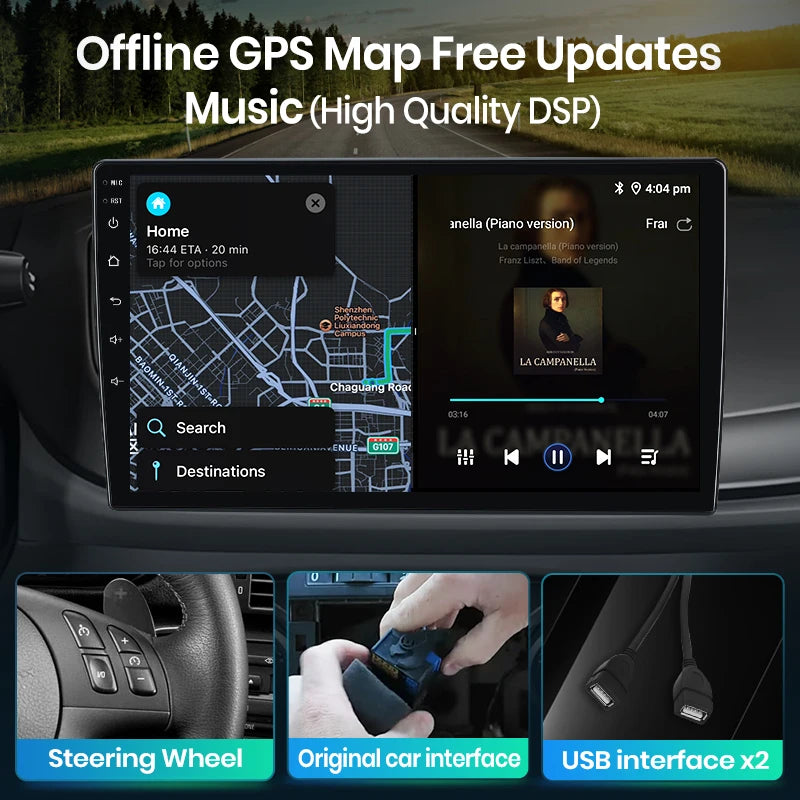 Autoradio Sans Fil CarPlay/Android Auto pour Peugeot 2008/208 (2012–2018)