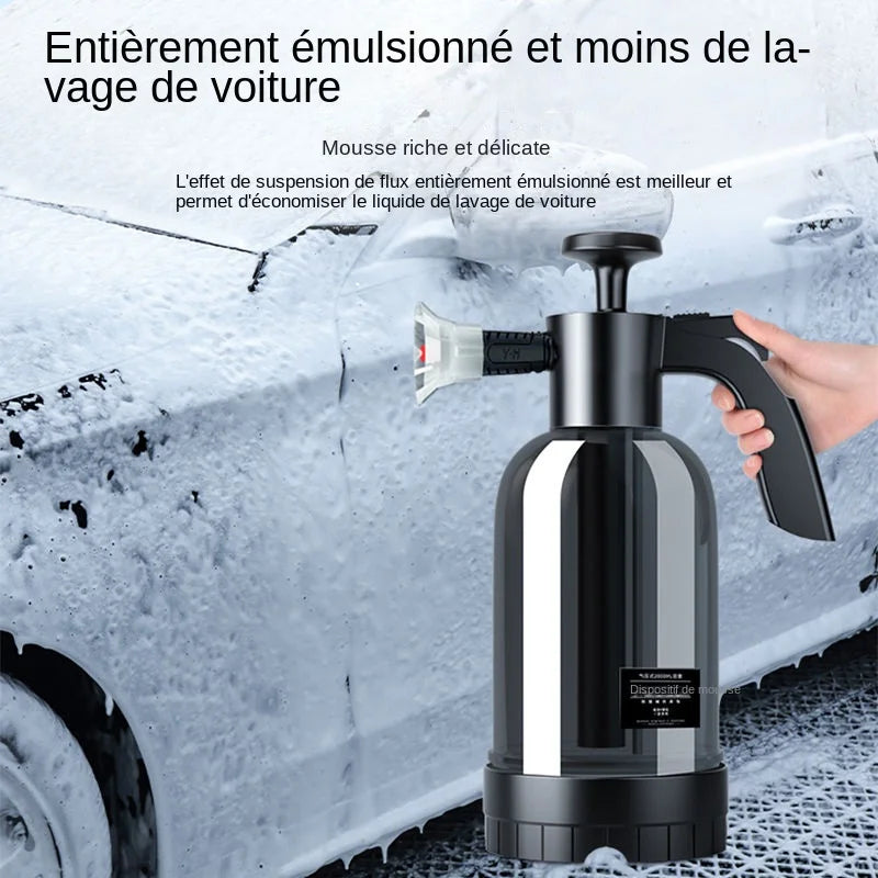 Pulvérisateur Mousse 2L avec 3 Buses – Pompe Manuelle pour Lavage Auto