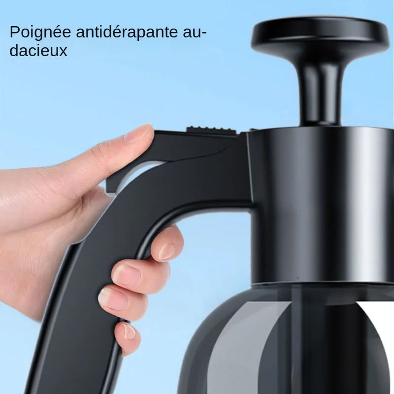 Pulvérisateur Mousse 2L avec 3 Buses – Pompe Manuelle pour Lavage Auto