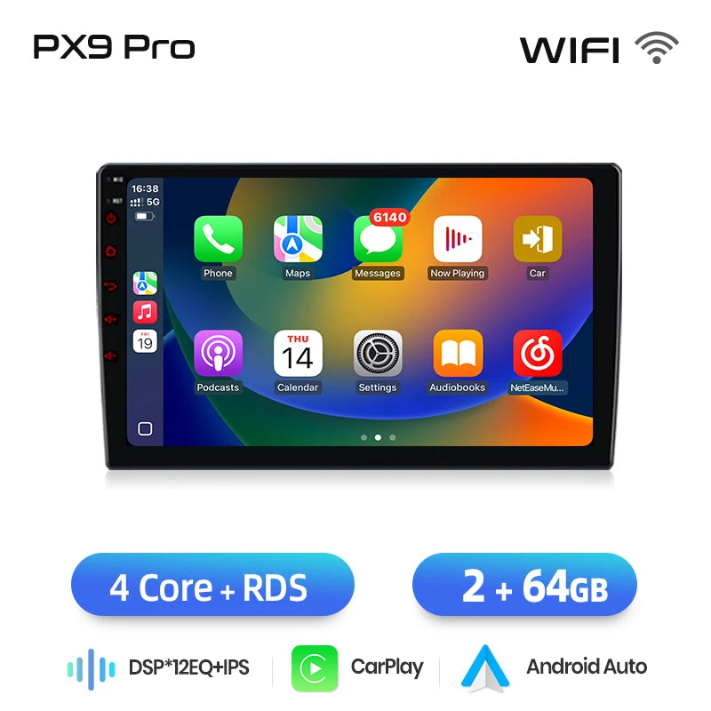 Autoradio AWESAFE PX9 CarPlay Sans Fil pour Peugeot 2008/208 (2012–2018) – GPS & FM