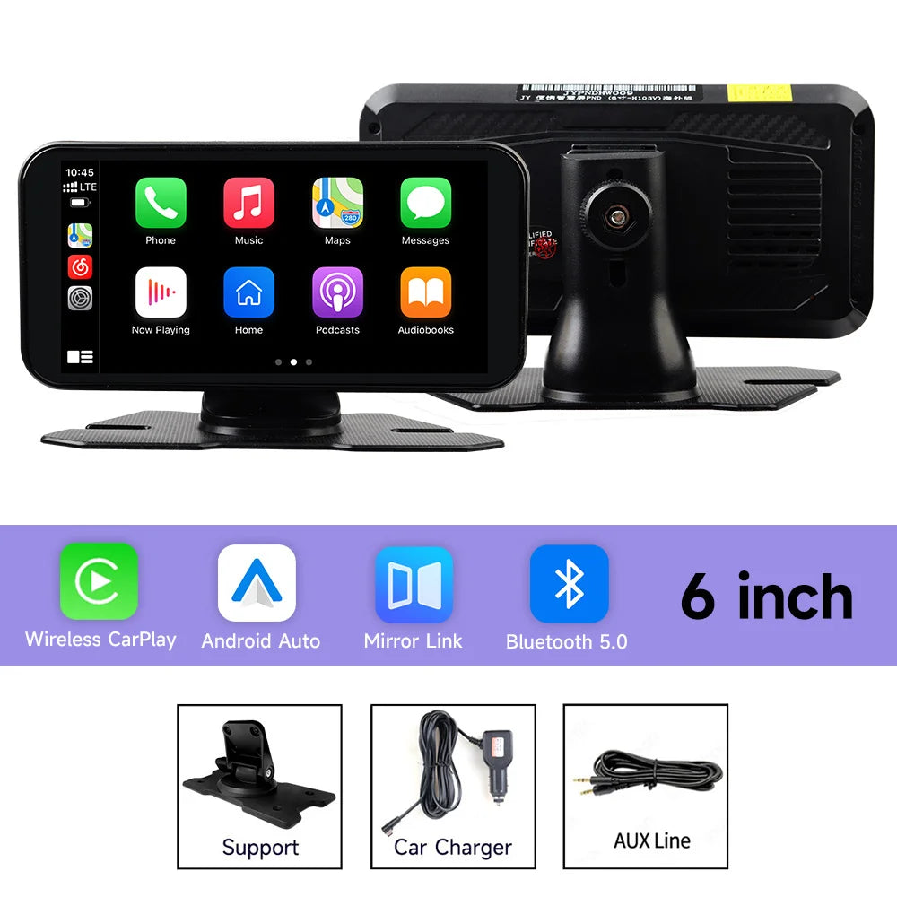 Autoradio Écran 6" GPS – CarPlay Sans Fil & Android Auto Universel