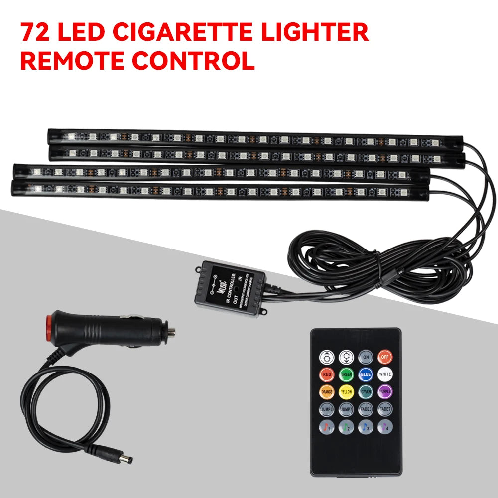 Lumières d’Ambiance LED Intérieures RGB – 36/48/72 LEDs, USB, Télécommande, Musique APP