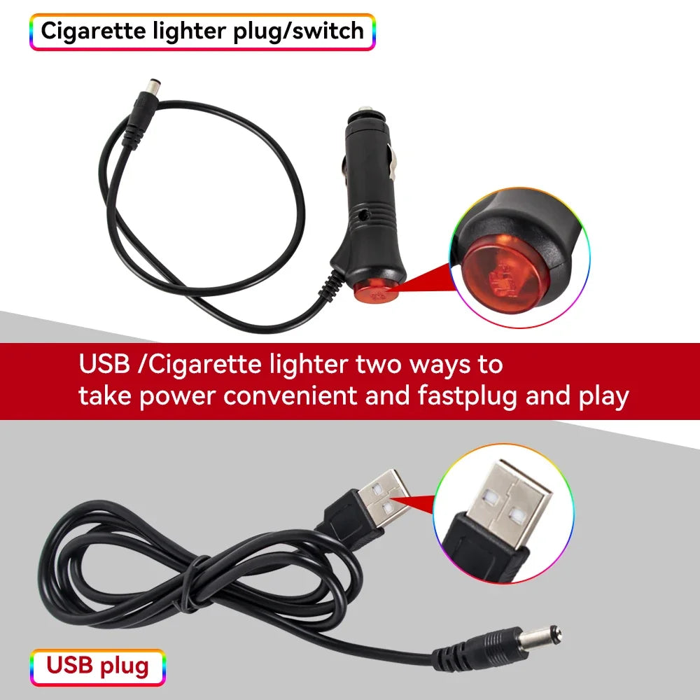 Lumières d’Ambiance LED Intérieures RGB – 36/48/72 LEDs, USB, Télécommande, Musique APP