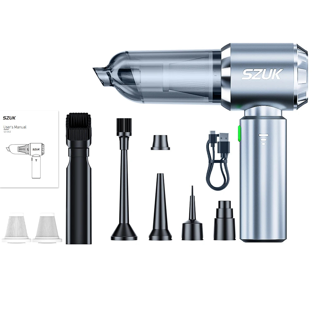 Aspirateur Portable Sans Fil SZUK 180 000 Pa – Puissant pour Auto & Maison