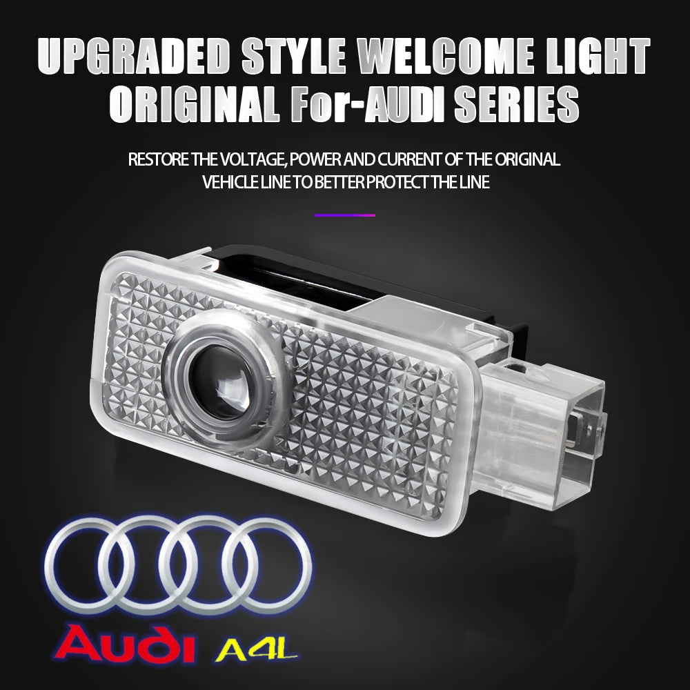 Projecteurs LED de Porte HD pour Audi A3, A4, A5, A6, Q3, Q5, Q7, S & RS
