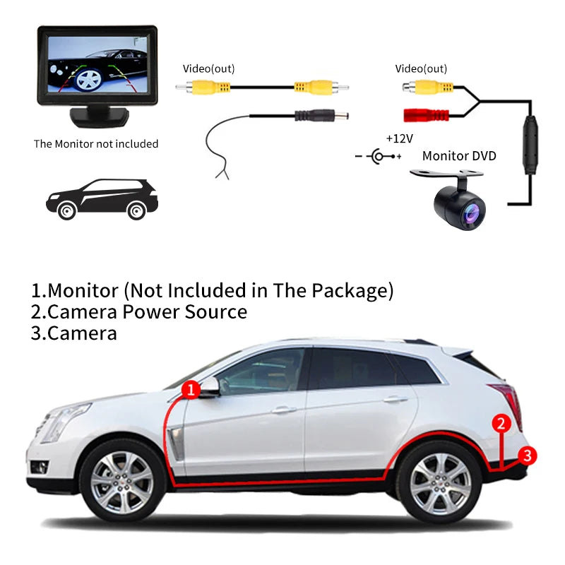 Caméra de recul pour voiture HD Vision nocturne