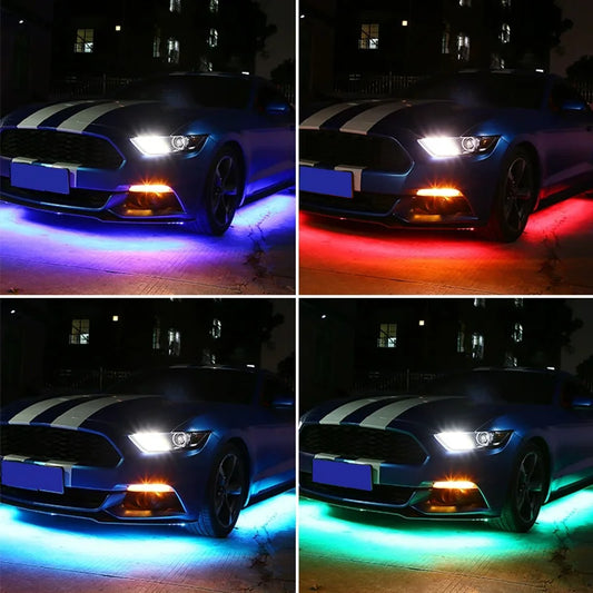 Kit Bande LED Néon Sous Carrosserie – 8 Couleurs d’Ambiance