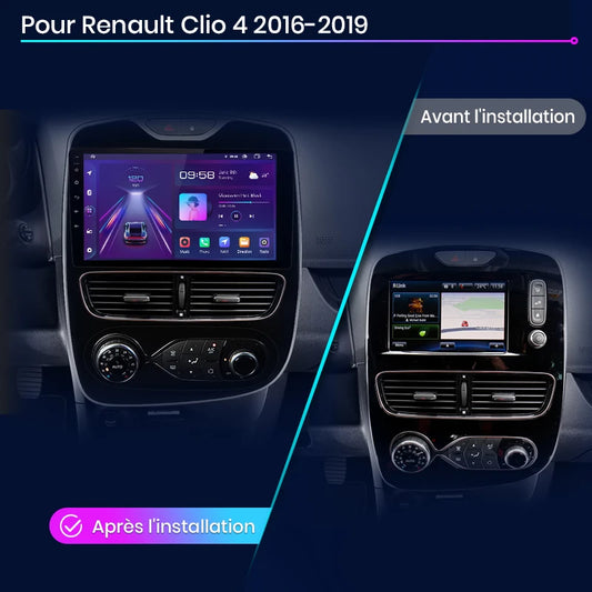 Autoradio Junsun CarPlay Android Auto pour Renault Clio 4/ZOE (2012–2017)