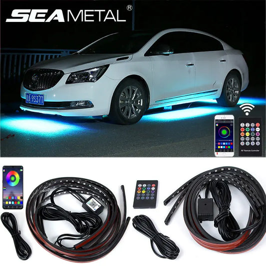 Kit Bande LED Néon Sous Carrosserie – 8 Couleurs d’Ambiance