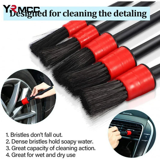 Set 30 Pinceaux et Accessoires Nettoyage Auto – Brosses, Éponges, Chiffons