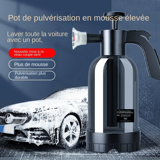 Pulvérisateur Mousse 2L avec 3 Buses – Pompe Manuelle pour Lavage Auto