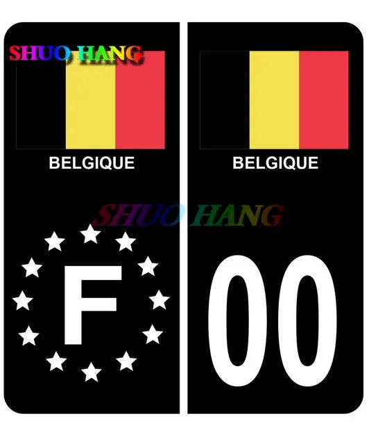 Autocollants Drapeaux Pays pour Plaques d’Immatriculation