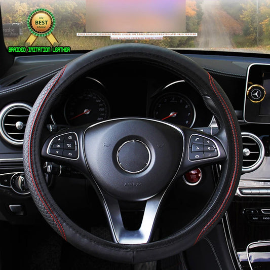Housse Volant Auto Universelle – Cuir Antidérapant Embossé