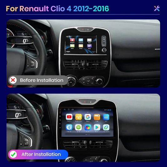 Autoradio AWESAFE Sans Fil CarPlay/Android Auto pour Renault Clio 4 (2012–2016)