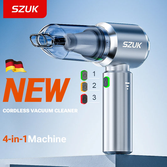 Aspirateur Portable Sans Fil SZUK 180 000 Pa – Puissant pour Auto & Maison