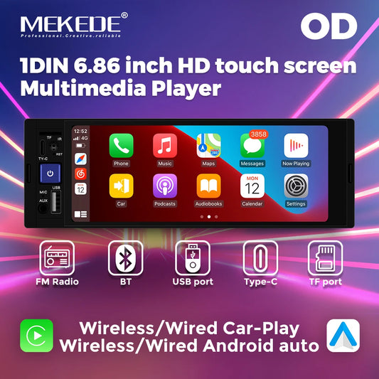 Lecteur multimédia universel à écran tactile HD CarPlay