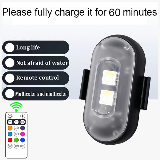 Lot 4/10 Feux LED Multifonctions Rechargeables avec Télécommande